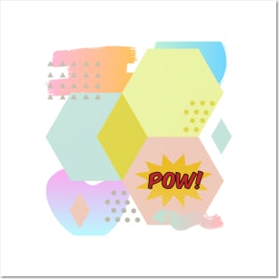 Pow! Abstract Geometric Shapes Posters and Art